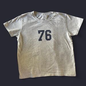 Brandy Melville  Gray T-Shirt with Number  76 Print